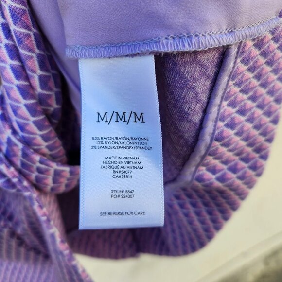 5/$100 - Cabi Imperial Blazer 5847 Sugar Plum Geometric Lilac Lavender Spring 21 - Picture 6 of 7